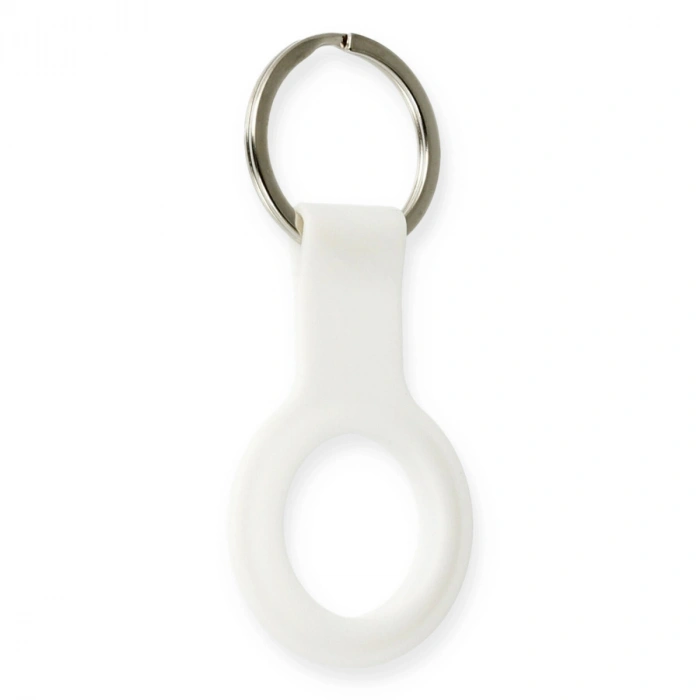 Newface Airtag Silikon Kılıf - Beyaz