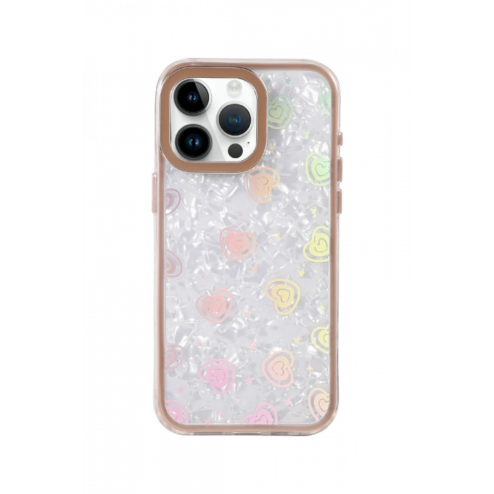 Newface Apple iPhone 14 Pro Max Lumi Desenli Kapak - Çöl Titanyum