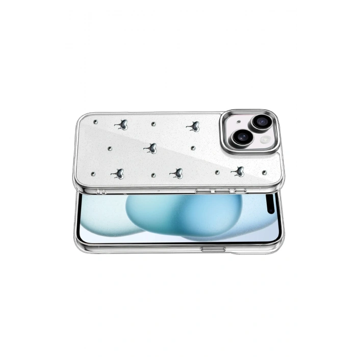 Newface Apple iPhone 15 Plus Fiyonk Desenli Kapak - Desen 1