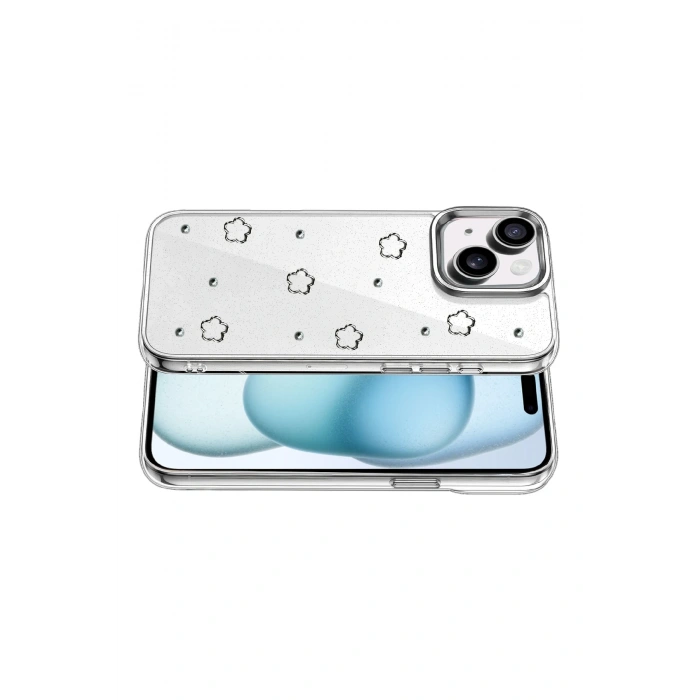 Newface Apple iPhone 15 Plus Fiyonk Desenli Kapak - Desen 2