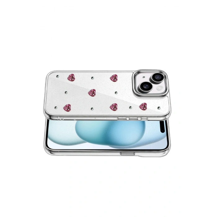 Newface Apple iPhone 15 Plus Fiyonk Desenli Kapak - Desen 3