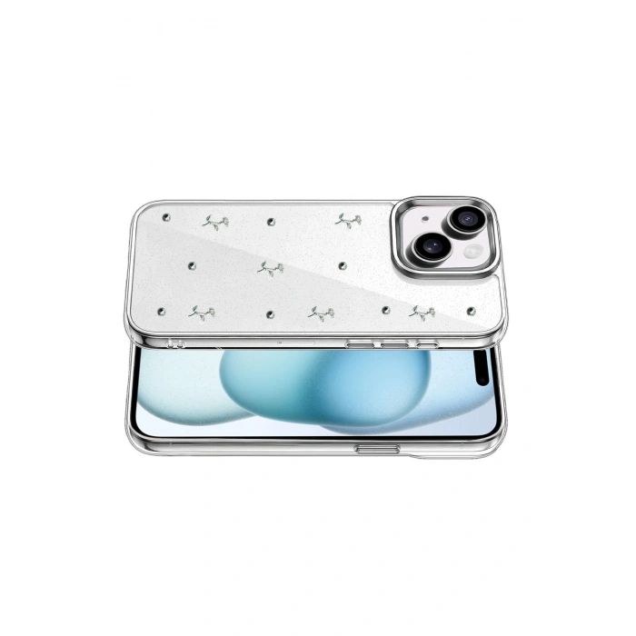 Newface Apple iPhone 15 Plus Fiyonk Desenli Kapak - Desen 4