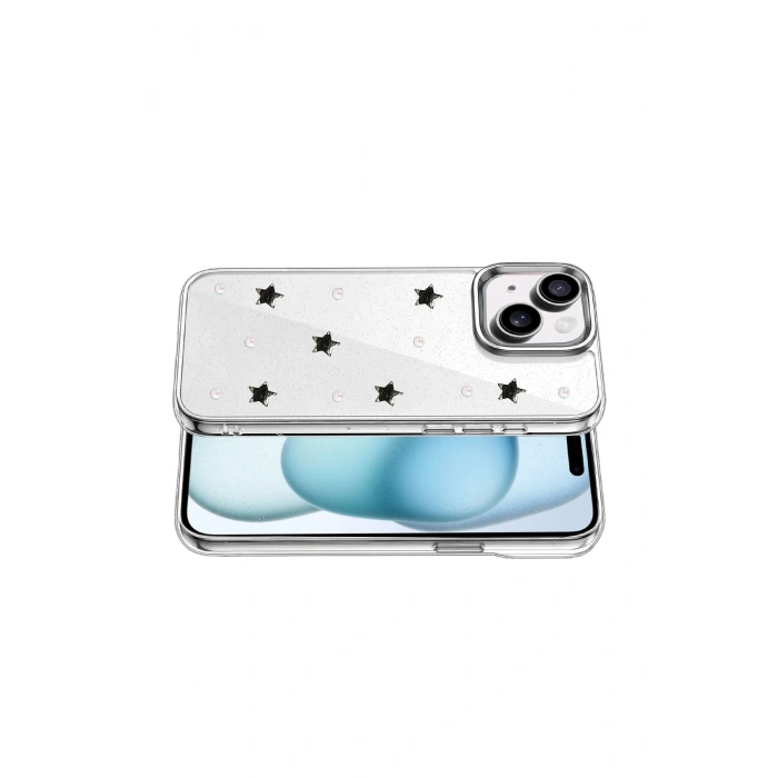 Newface Apple iPhone 15 Plus Fiyonk Desenli Kapak - Desen 7