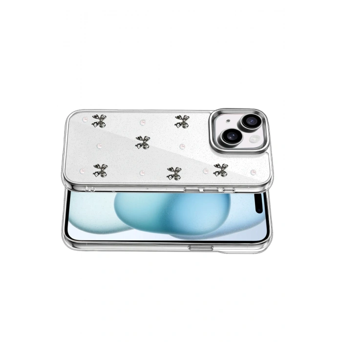 Newface Apple iPhone 15 Plus Fiyonk Desenli Kapak - Desen 8