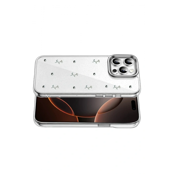 Newface Apple iPhone 15 Pro Fiyonk Desenli Kapak - Desen 4