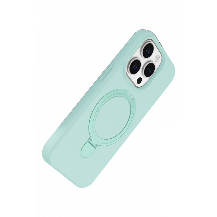 Newface Apple iPhone 15 Pro Max Regal Magsafe Standlı Kapak - Su Yeşili