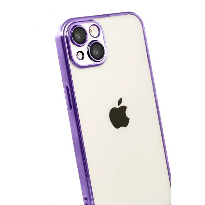 Newface Apple iPhone 15 Razer Lensli Silikon - Mor