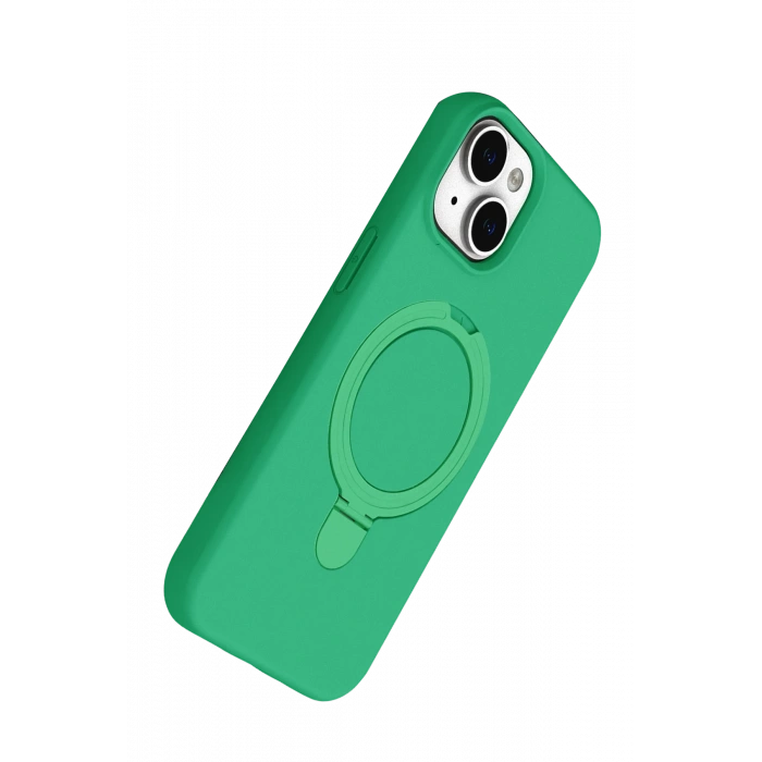 Newface Apple iPhone 15 Regal Magsafe Standlı Kapak - Yeşil