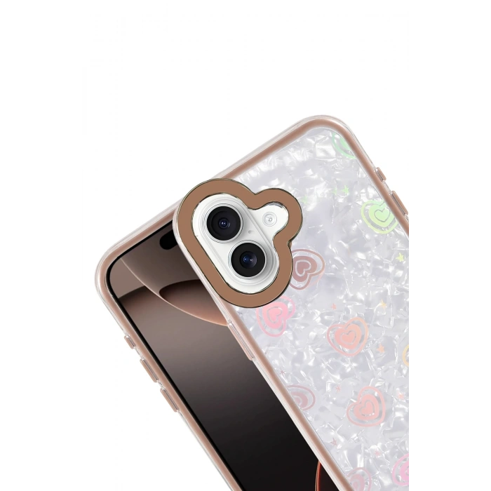 Newface Apple iPhone 16 Lumi Desenli Kapak - Çöl Titanyum