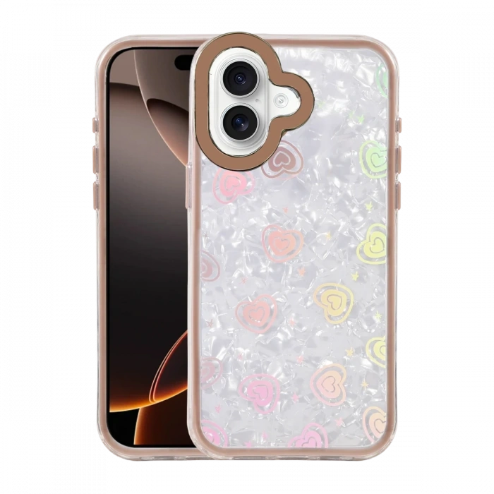 Newface Apple iPhone 16 Lumi Desenli Kapak - Çöl Titanyum