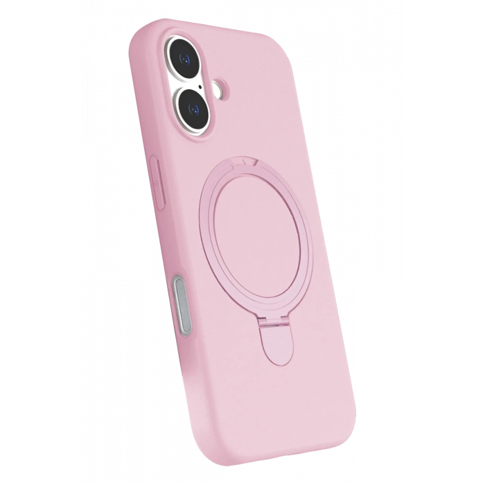 Newface Apple iPhone 16 Plus Regal Magsafe Standlı Kapak - Açık Pembe
