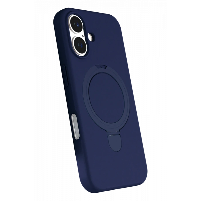 Newface Apple iPhone 16 Plus Regal Magsafe Standlı Kapak - Lacivert