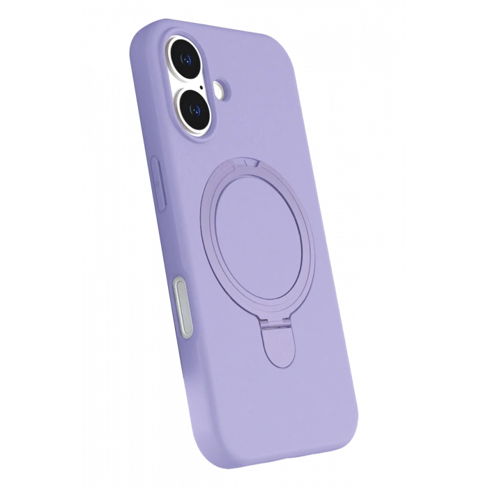 Newface Apple iPhone 16 Plus Regal Magsafe Standlı Kapak - Lila