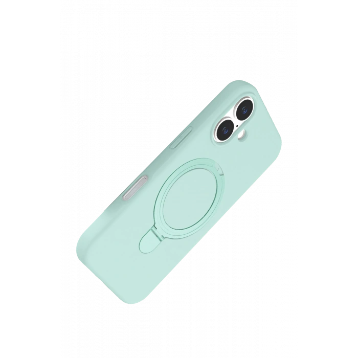 Newface Apple iPhone 16 Plus Regal Magsafe Standlı Kapak - Su Yeşili