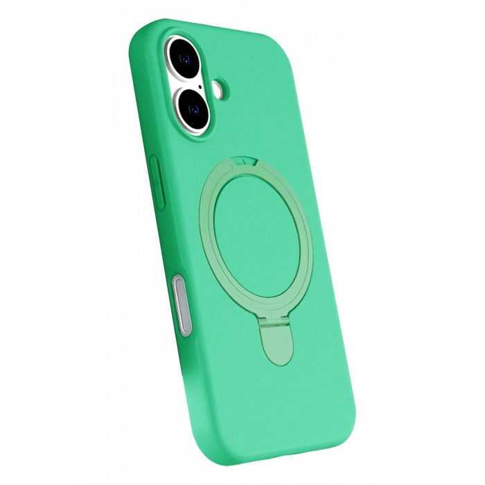 Newface Apple iPhone 16 Plus Regal Magsafe Standlı Kapak - Yeşil