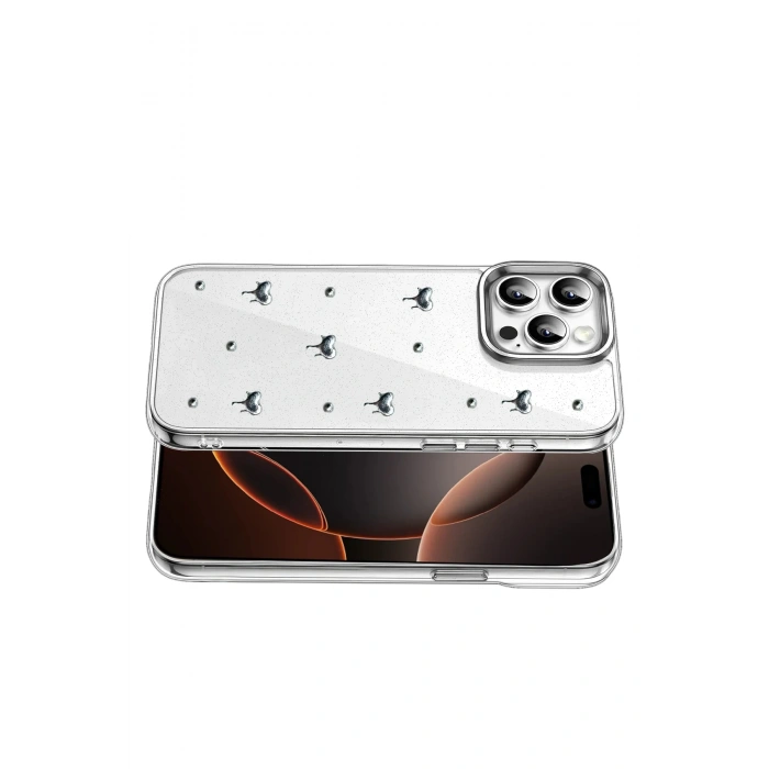 Newface Apple iPhone 16 Pro Fiyonk Desenli Kapak - Desen 1