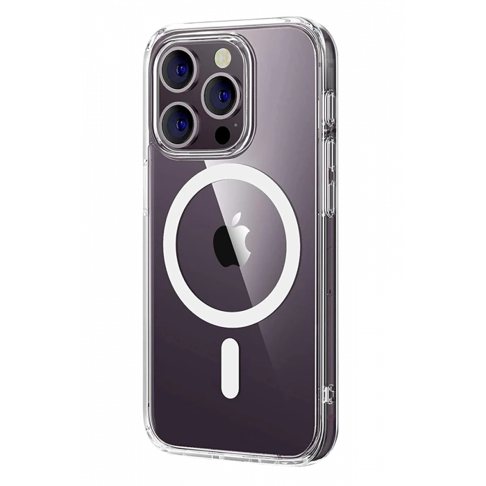 Newface Apple iPhone 16 Pro Max Combo Sert Şeffaf Magsafe Kapak - Şeffaf