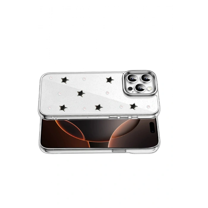 Newface Apple iPhone 16 Pro Max Fiyonk Desenli Kapak - Desen 7