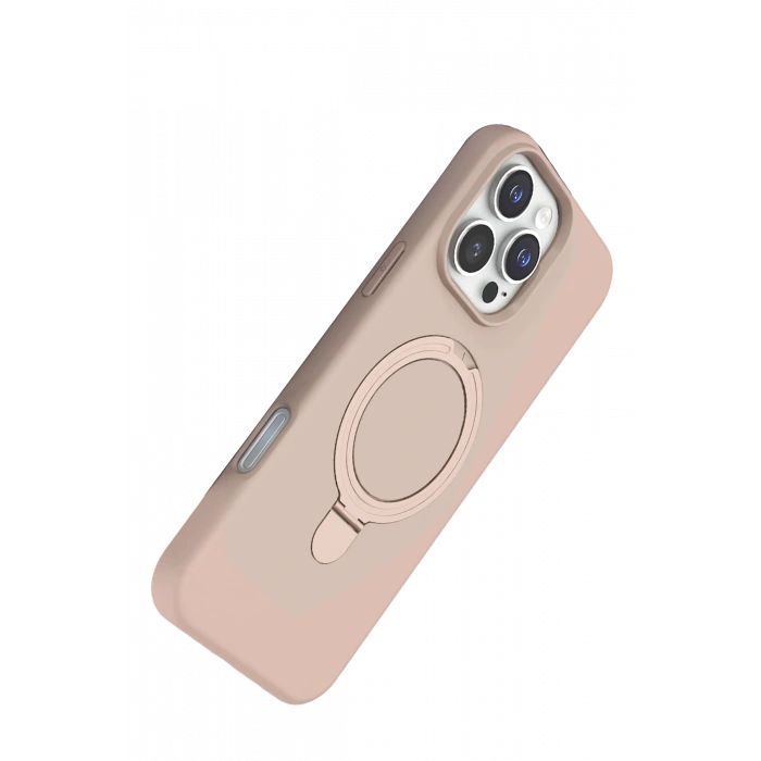 Newface Apple iPhone 16 Pro Max Regal Magsafe Standlı Kapak - Çöl Titanyum