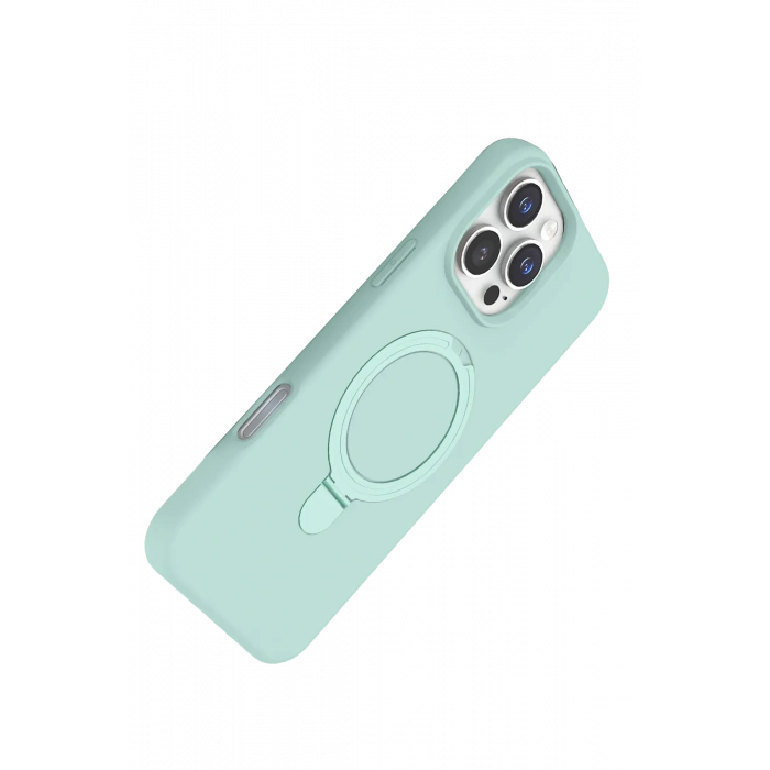 Newface Apple iPhone 16 Pro Max Regal Magsafe Standlı Kapak - Su Yeşili