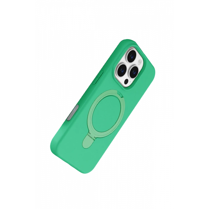 Newface Apple iPhone 16 Pro Max Regal Magsafe Standlı Kapak - Yeşil