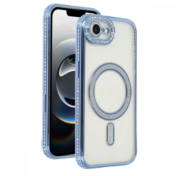 Newface Apple iPhone 16E Joke Simli Magneticsafe Kılıf - Mavi