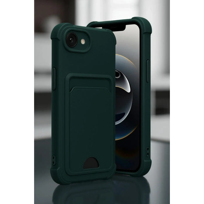 Newface Apple iPhone 16E Kelvin Kartvizitli Silikon - Derin Mor