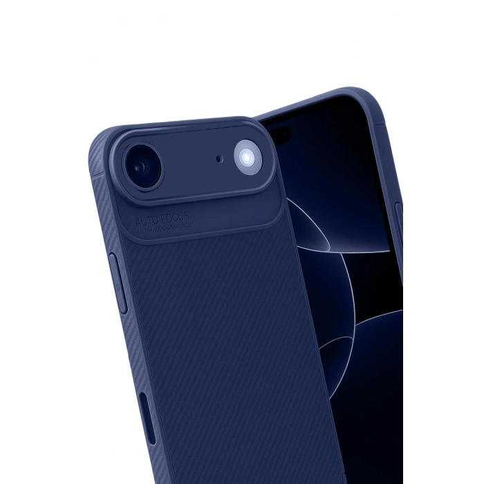 Newface Apple iPhone 17 Air Auto Focus Karbon Kapak - Lacivert