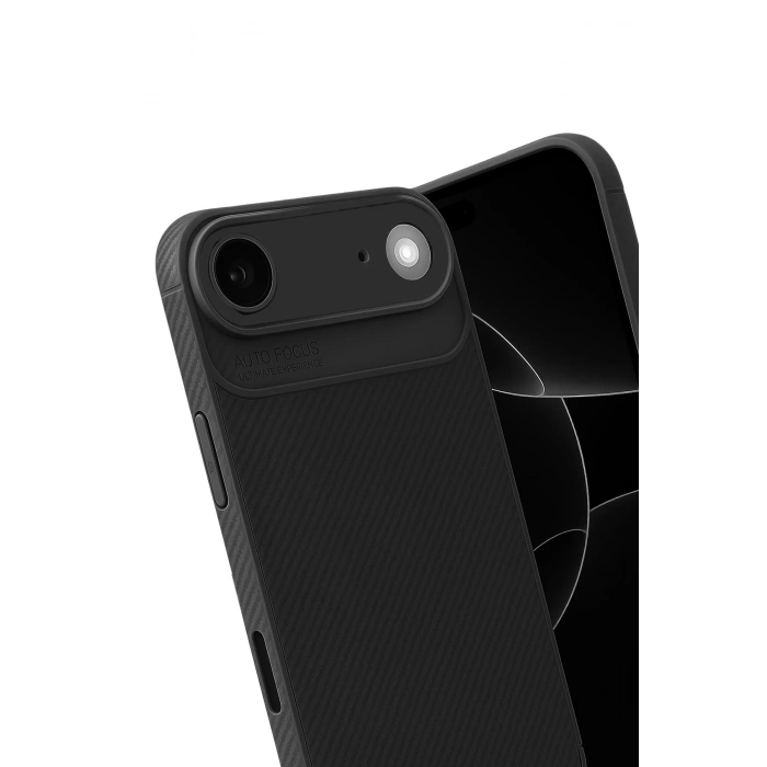 Newface Apple iPhone 17 Air Auto Focus Karbon Kapak - Siyah