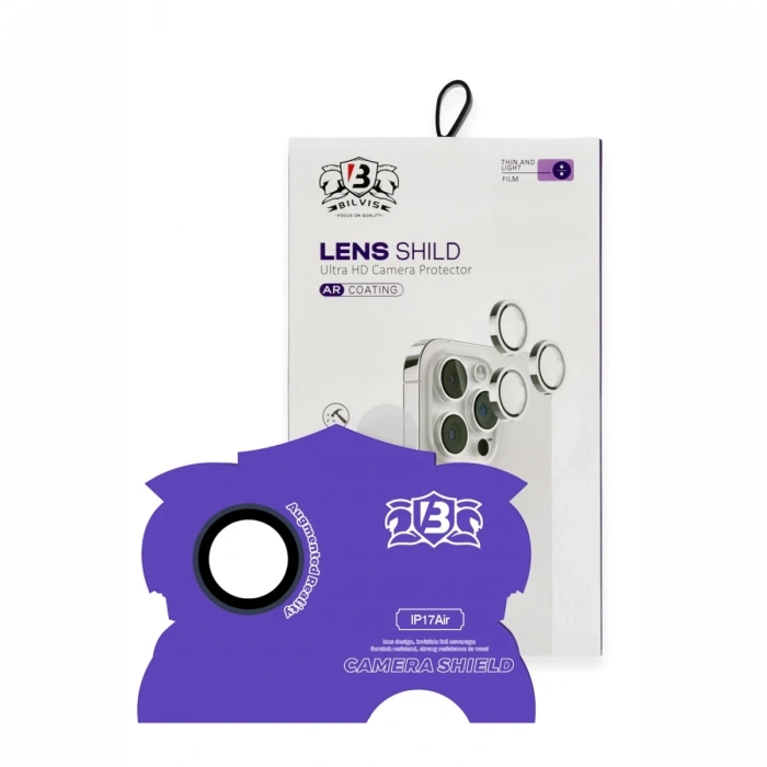 Newface Apple iPhone 17 Air Bilvis Titan Kamera Lens - Lacivert