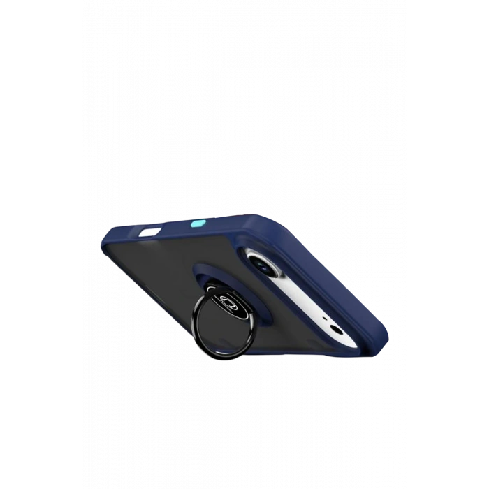 Newface Apple iPhone 17 Air Montreal Yüzüklü Silikon Kapak - Lacivert