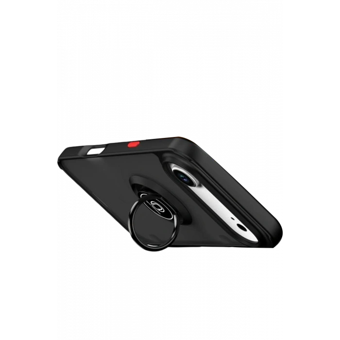 Newface Apple iPhone 17 Air Montreal Yüzüklü Silikon Kapak - Siyah