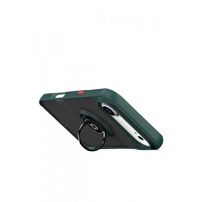 Newface Apple iPhone 17 Air Montreal Yüzüklü Silikon Kapak - Yeşil