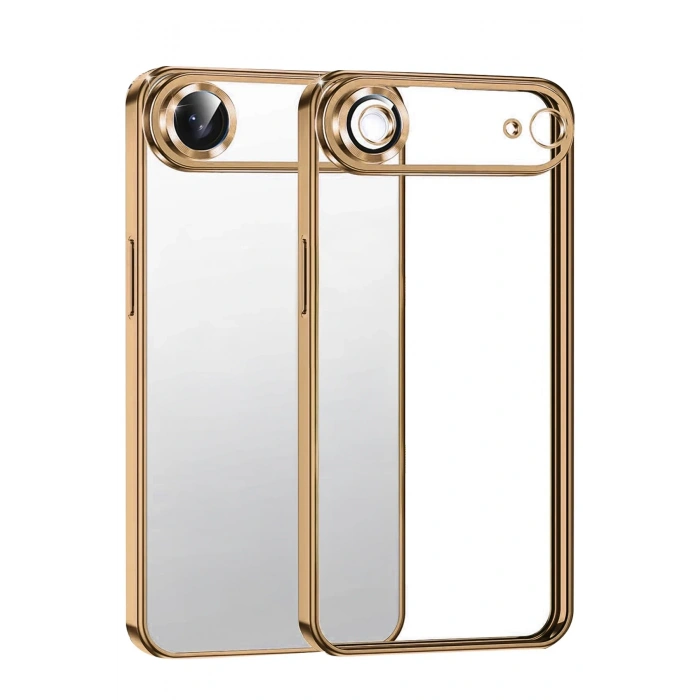 Newface Apple iPhone 17 Air Razer Lensli Silikon - Çöl Titanyum