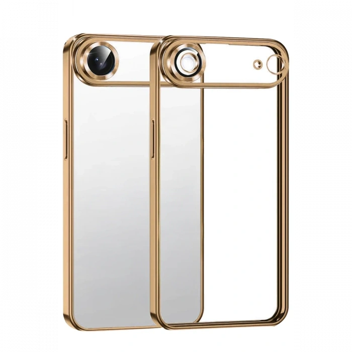 Newface Apple iPhone 17 Air Razer Lensli Silikon - Çöl Titanyum