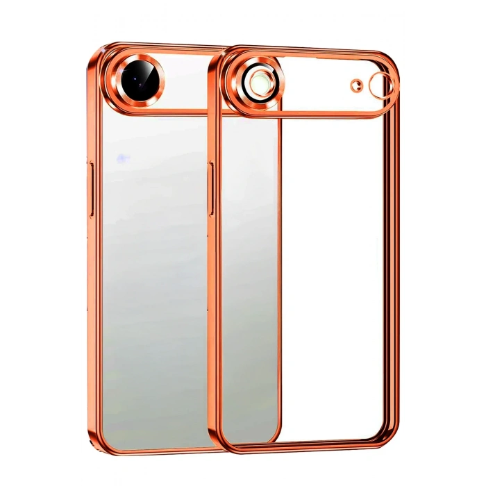 Newface Apple iPhone 17 Air Razer Lensli Silikon - Turuncu