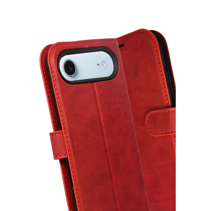 Newface Apple iPhone 17 Air Trend S Plus Kapaklı Kılıf - Kırmızı