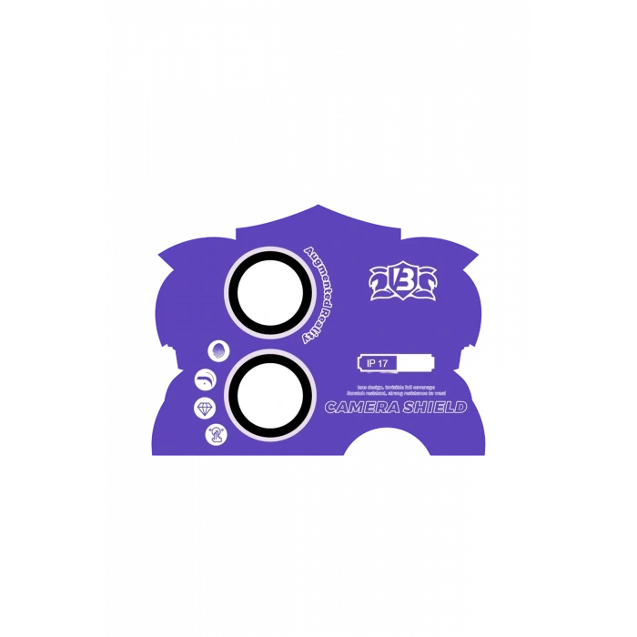 Newface Apple iPhone 17 Bilvis Titan Kamera Lens - Lila