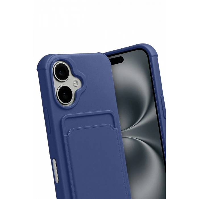 Newface Apple iPhone 17 Kelvin Kartvizitli Silikon - Lacivert