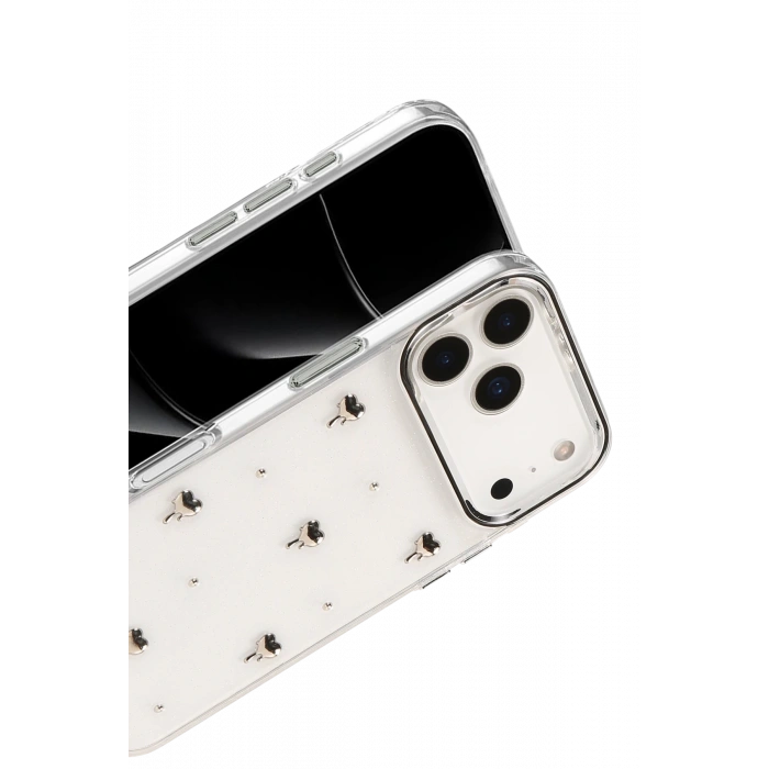 Newface Apple iPhone 17 Pro Fiyonk Desenli Kapak - Desen 1