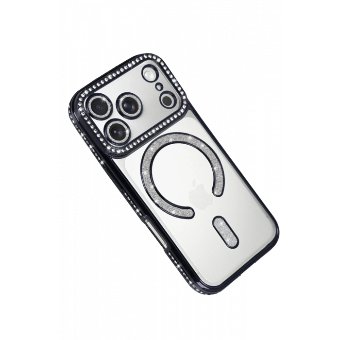 Newface Apple iPhone 17 Pro Joke Simli Magneticsafe Kılıf - Siyah