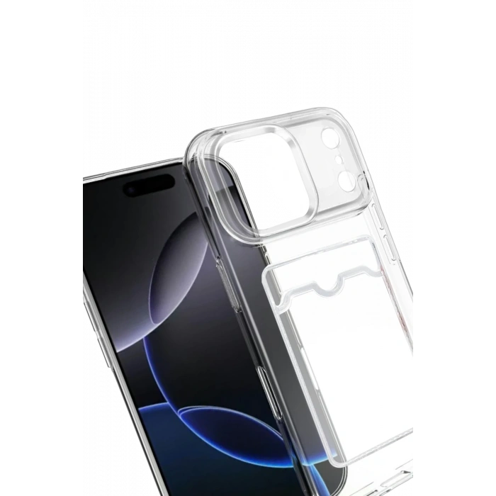 Newface Apple iPhone 17 Pro Kart Şeffaf Silikon - Şeffaf