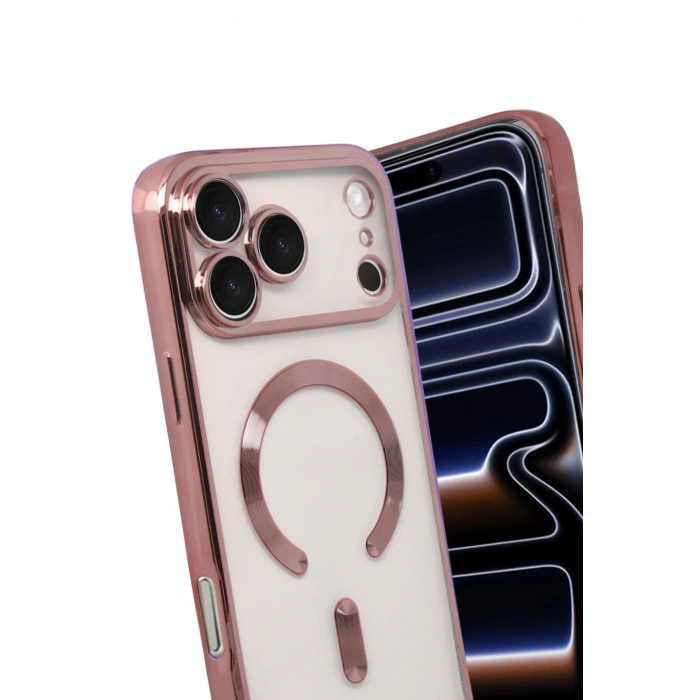 Newface Apple iPhone 17 Pro Kross Magneticsafe Kapak - Rose