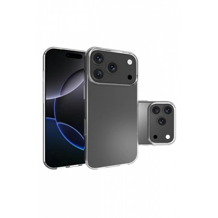 Newface Apple iPhone 17 Pro Lüx Şeffaf Silikon - Şeffaf
