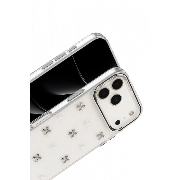 Newface Apple iPhone 17 Pro Max Fiyonk Desenli Kapak - Desen 8