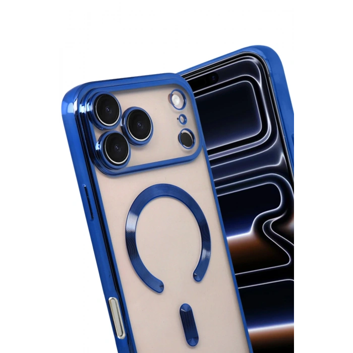 Newface Apple iPhone 17 Pro Max Kross Magneticsafe Kapak - Lacivert