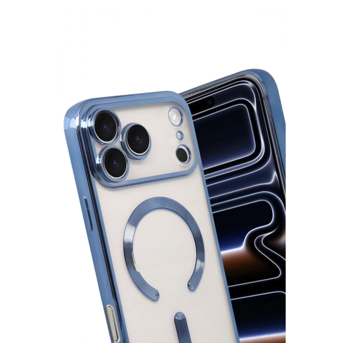 Newface Apple iPhone 17 Pro Max Kross Magneticsafe Kapak - Sierra Blue