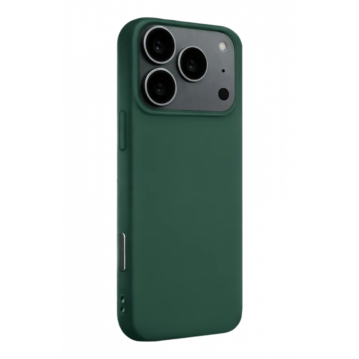 Newface Apple iPhone 17 Pro Max Nano içi Kadife Silikon - Koyu Yeşil