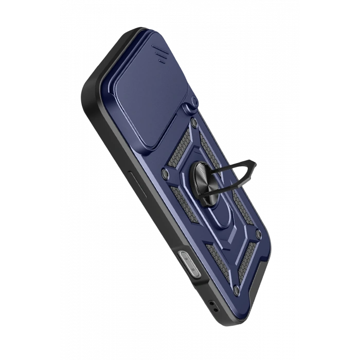 Newface Apple iPhone 17 Pro Max Pars Lens Yüzüklü Silikon - Lacivert