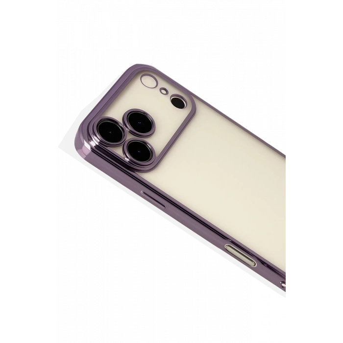 Newface Apple iPhone 17 Pro Max Razer Lensli Silikon - Mor